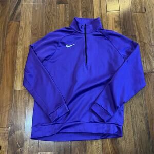 Nike Men's Purple 1/4 Zip Training Pullover Size M Dri-Fit